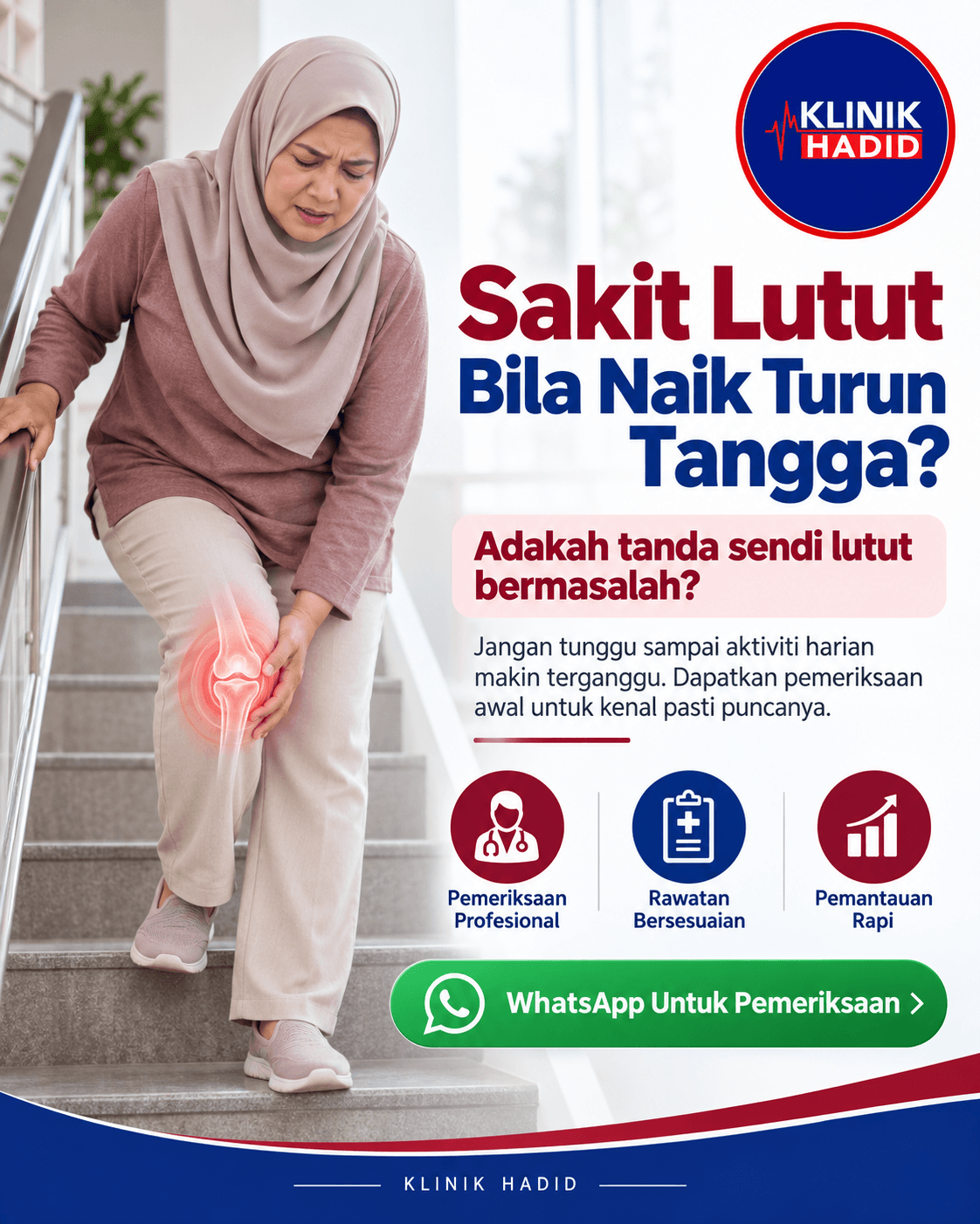 Sakit Lutut Bila Naik Turun Tangga: Adakah Tanda Sendi Lutut Bermasalah?